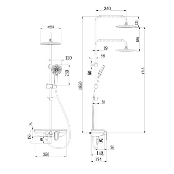 Смеситель для ванны LEMARK Tropic lm7012bl чёрный