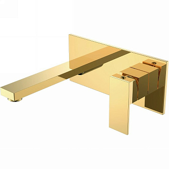 Смеситель для раковины Boheme Qubic 475-G золотой