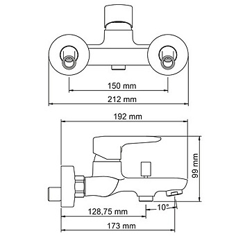 Смеситель для ванны WASSERKRAFT Vils 5601 хром
