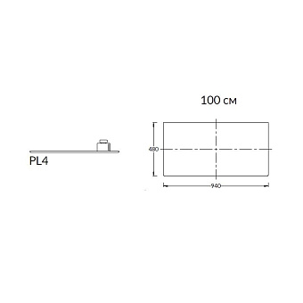 Столешница KERAMA MARAZZI Plaza Next PL4.DD500600R\100 Керамогранит 48х94см Про Дабл антрацит