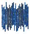 Керамическая мозаика Atlas Concord Италия Marvel Dream AOU7 Ultramarine Line Lapp 30,5х26см 0,476кв.м.