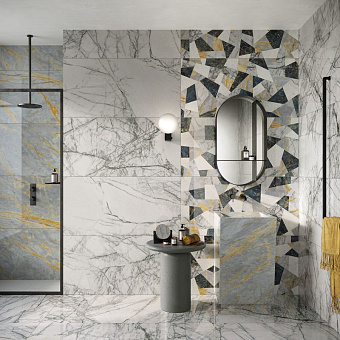 Полированный керамогранит ABK Sensi Signoria PF60009190 Opus Calacatta Lux R 120х120см 2,88кв.м.