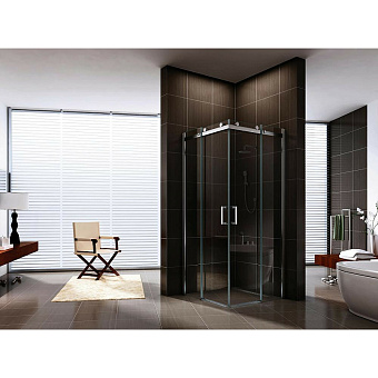 Угловое ограждение BERGES GELIOS 61022 195х90см стекло прозрачное