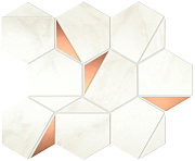 Керамическая мозаика Atlas Concord Италия Marvel Shine A4WT Calacatta Delicato Gold Hex Shiny 29х25,4см 0,437кв.м.