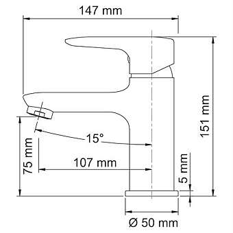 Смеситель для раковины WASSERKRAFT Vils 5603 хром