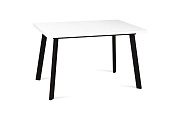 Кухонный стол раскладной AERO 80х120х76см закаленное стекло/сталь White Glass