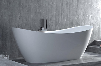 Ванна каменная SALINI NOEMI 101712G S-Sense глянцевая 170х75см отдельностоящая