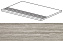 Плитка для ступеней Atlas Concord Италия Marvel Pro ADW8 Travertino Silver Gradino 60х30см 1,08кв.м. матовая