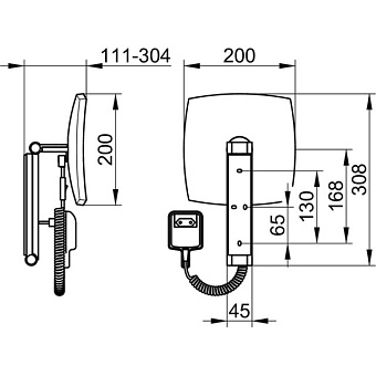 Косметическое зеркало Keuco iLook_move 17613 019001 30,8х30,8см хром с подсветкой