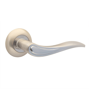 Дверная ручка нажимная Code Deco H-14064-A-NIS/CR матовый никель/хром