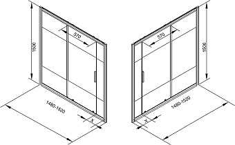 Стеклянная шторка на ванну AQUANET Practic 254246 150х150см