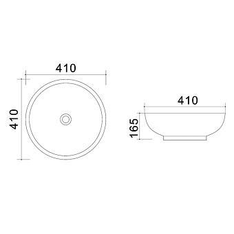 Раковина накладная Azario Trend AZ-4947 41х41см