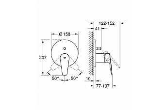Смеситель для душа GROHE BauEdge 24162001 хром