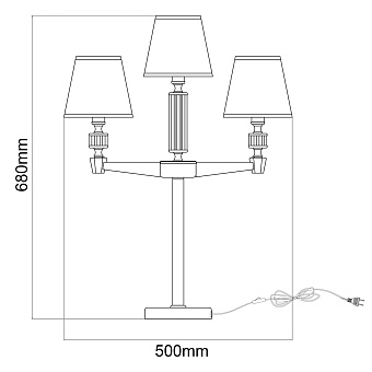 Настольная лампа MW-light ДельРей 700033004 160Вт E14