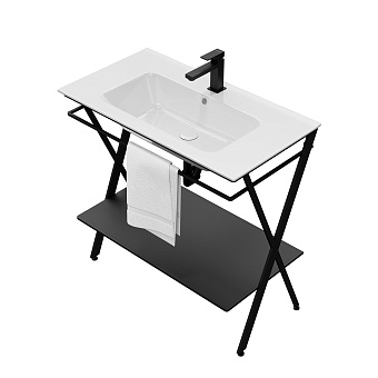 Консоль под раковину KERAMA MARAZZI Piano Next PIA.N.85.BLK чёрный матовый