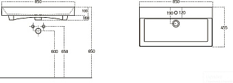 Тумба с раковиной AQUANET Йорк 212593 43,6х86х62,2см