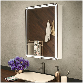 Шкаф зеркальный Azario Adriana CS00066642 10х60х80см с подсветкой