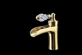 Смеситель для раковины Boheme Vogue Crystal 201-CRST бронза