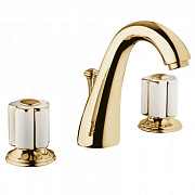 Смеситель для раковины Bongio Fleur Blanc 11501OR00 золотой
