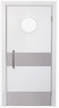 Межкомнатная дверь Аквадверь KAPELLI белый/серый ПВХ 900х2000мм остеклённая