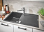Мойка кухонная GROHE K500 31644AT0 86х50см серый