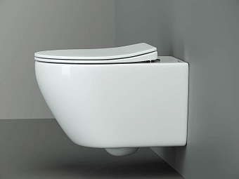 Унитаз подвесной Ceramica Nova PEARL CN8001 безободковый с микролифтом