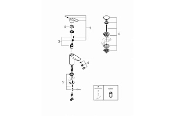 Смеситель для раковины GROHE Eurosmart 23924003 хром