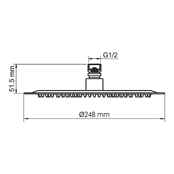 Верхний душ WASSERKRAFT Sauer 7100 A208 золото