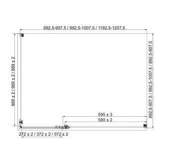 Угловое ограждение MIRSANT NEXT УТ000068763 200х100см стекло прозрачное