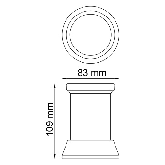 Стакан в ванную WASSERKRAFT Donau K-2428 хром