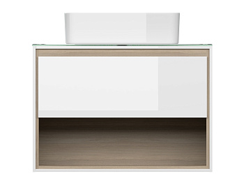 Тумба под раковину подвесная CERSANIT LOUNA SP-SZ-LOU80-BL/Wh 49х80х54,6см