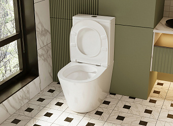 Унитаз напольный Abber Bequem AC1112 безободковый с микролифтом