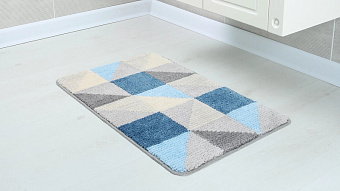 Коврик для ванной FIXSEN Visa FX-5005X 50х80см голубой/серый