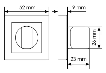 Фиксатор MORELLI SIMPLE MH-WC-S SC/CP матовый хром/хром