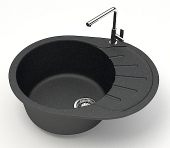 Мойка кухонная Azario Light CS00079920 57,5х44см чёрный