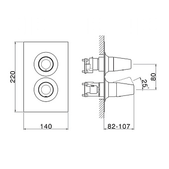 Смеситель для душа Cisal Vita VI0BM03021 хром