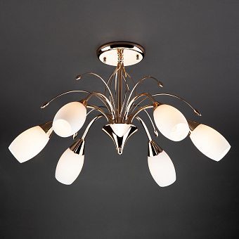 Люстра потолочная Eurosvet Ginevra 22080/6 золото 40Вт 6 лампочек E14