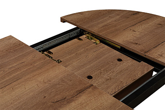 Кухонный стол раскладной AERO 100х100х74см закаленное стекло/сталь Antic Wood