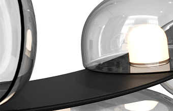 Светильник подвесной CRYSTAL LUX BOSQUE BOSQUE SP7 L3000 BLACK/TRANSPARENT 35Вт LED