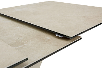 Кухонный стол раскладной AERO 85х140х76см закаленное стекло/керамика/сталь Cap Rock