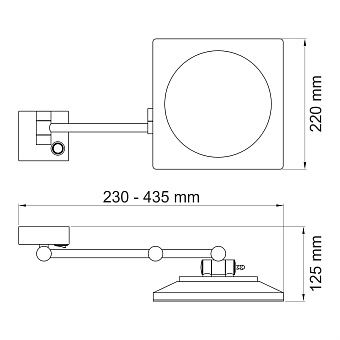 Косметическое зеркало WASSERKRAFT K-1008 22х43,5см хром с увеличением