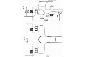 Смеситель для ванны Maxonor MN3273-8 белый