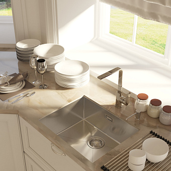 Мойка кухонная IDDIS Edifice EDI54S0i77 54х44см сатин