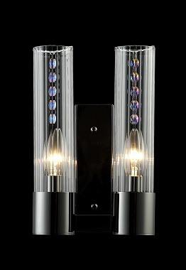 Бра CRYSTAL LUX OTONO OTONO AP2 BLACK CHROMIUM/TRANSPARENTE 80Вт E14