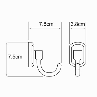 Крючок WASSERKRAFT Oder K-3000 K-3023 хром