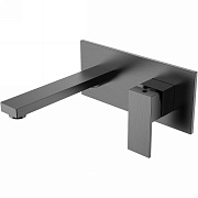 Смеситель для раковины Boheme Qubic 475-GM оружейная сталь