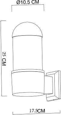 Светильник фасадный Arte Lamp COPPIA A5217AL-1BK 20Вт IP44 E27 чёрный