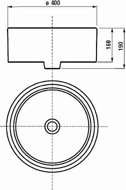 Раковина накладная Акватон MILA 732700C000 40х40см