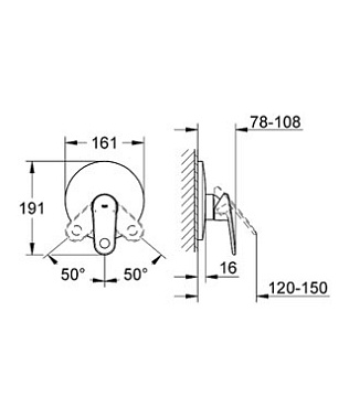 Смеситель для душа GROHE Europlus II 19537002 хром