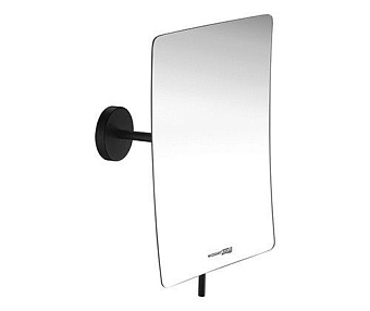 Косметическое зеркало WASSERKRAFT Elbe K-7200 K-1001BLACK 21,8х13,2см чёрный с увеличением